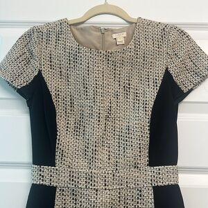 J. Crew Black & Tan Tweed Dress